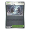 A Pokémon TCG 'Dizzying Valley' Stadium Trainer card from the 2024 Ravnica Remastered expansion, featuring a silver border and a central illustration of a misty canyon.