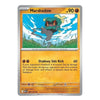 A single Pokémon trading card for Marshadow from the Basic set, shown upright against a plain white background. The card features artwork of the Pokémon in a blue sky over grass, with a yellow-orange text area and silver border.