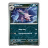 A single Pokémon trading card for Nidorino, shown against a plain white background. The card features artwork of a pinkish-purple Nidorino in a blue storm, with stats and text below on a dark teal background.