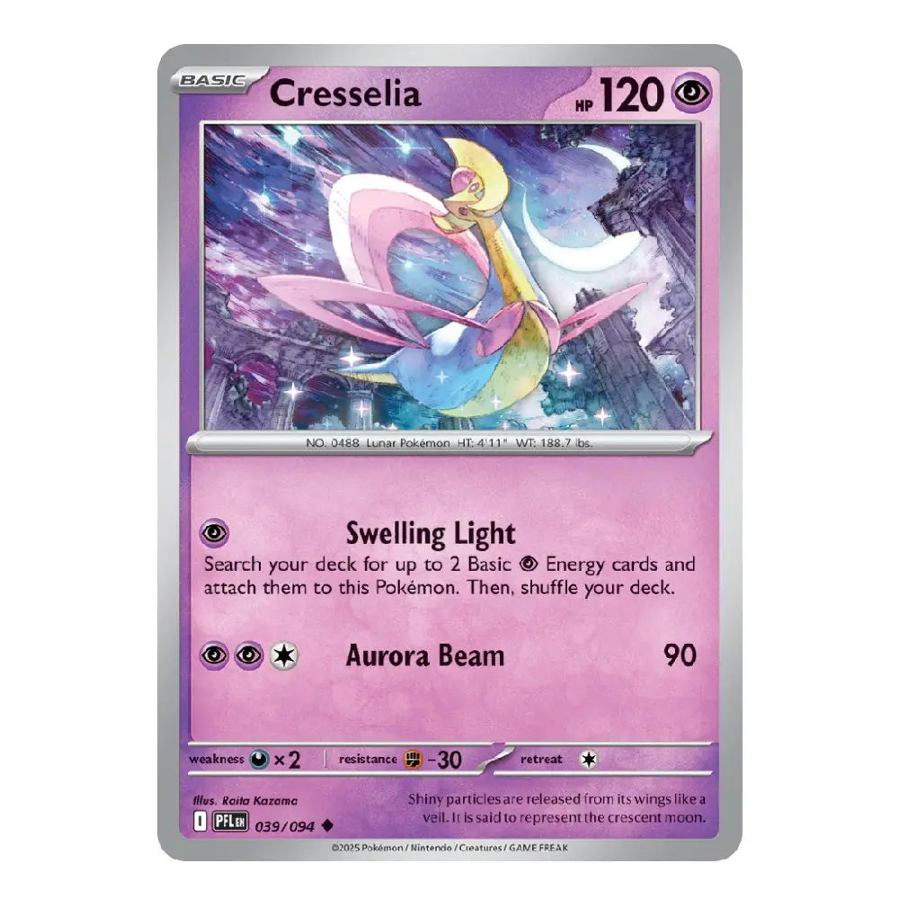 Cresselia Uncommon 039/094 Phantasmal Flames English Pokémon Card