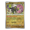 A single Pokémon trading card for Okidogi from the Basic Set, featuring artwork of a green and black creature with a pink chain, on a silver-bordered card with a white background.