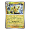 A single Pokémon trading card for Jolteon, shown against a plain white background. The card features artwork of a yellow electric bird with lightning effects, the name Jolteon, level 110, and attack text for Linear Attack and Fighting Lightning.