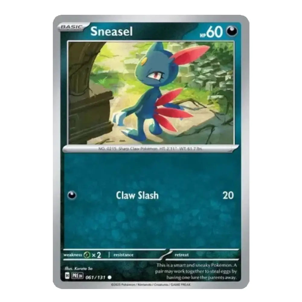 Sneasel Common 061/131 Prismatic Evolutions English Pokémon Card