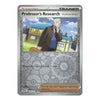 A Pokémon TCG card titled "Professor's Research" featuring Professor Rowan from the Pokémon Elite Edition. The card has a silver-gray border, a Supporter type label, and an illustration of an elderly professor in a brown coat standing in front of a building.