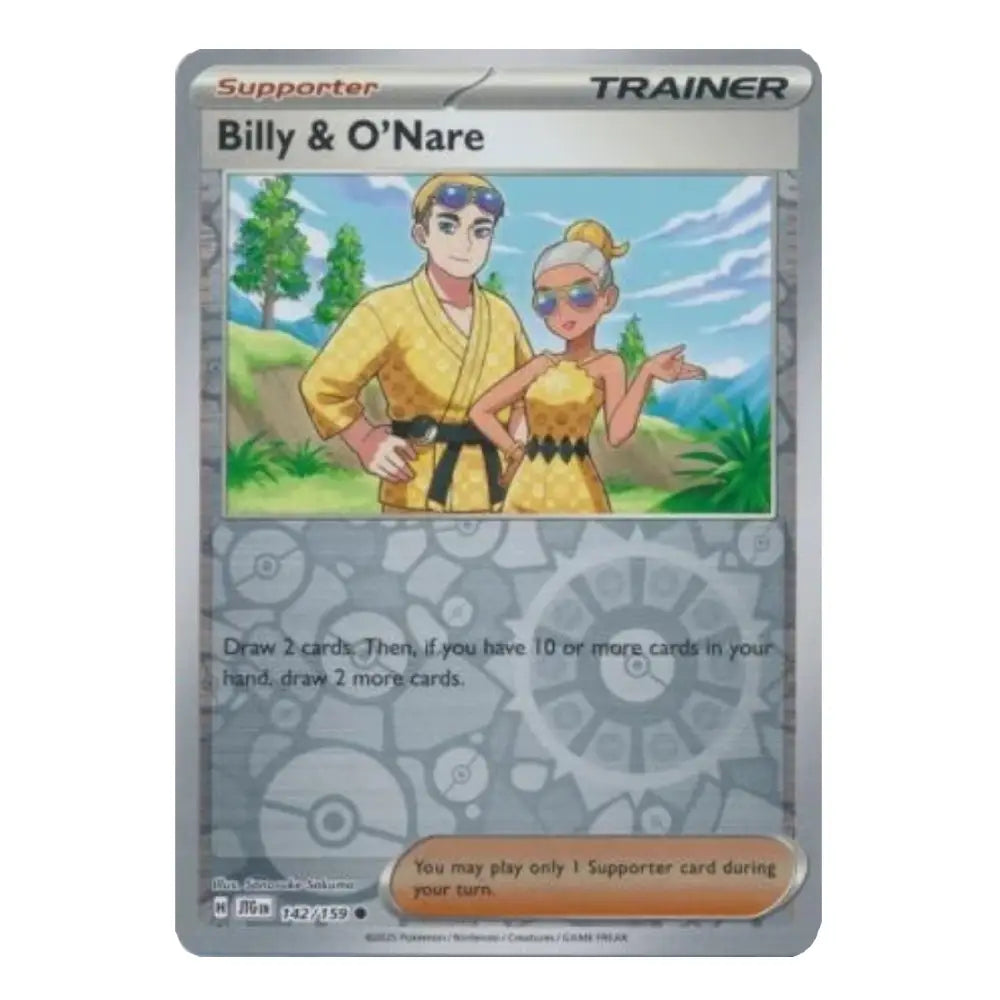 Billy & O'Nare Common 142/159 Journey Together Reverse Holo English Pokémon Card