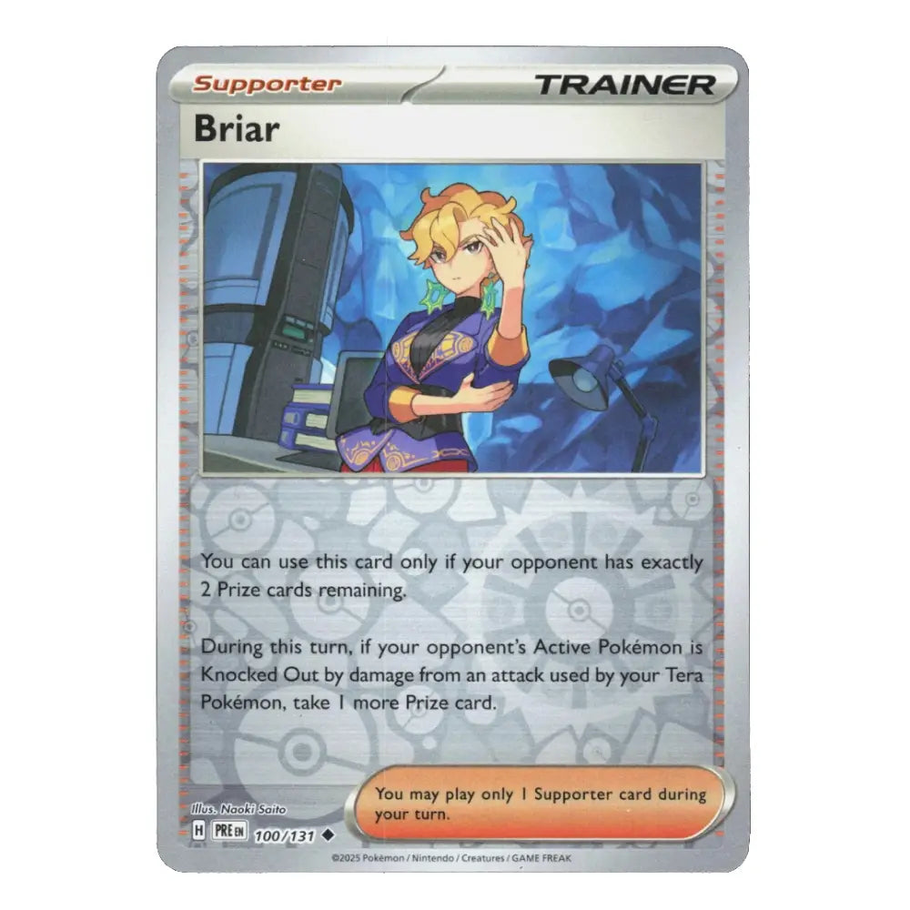 Briar Uncommon 100/131 Prismatic Evolutions Reverse Holo English Pokémon Card