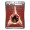 A Pokémon trading card titled "Basic Energy" with a red and black flame icon on a metallic silver card frame, shown against a plain white background.