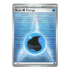 A single Pokémon trading card reading 'Basic Energy' with a blue and silver holographic design and a central blue orb icon, shown on a plain white background.