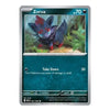 A single Pokémon trading card for Zorua, shown against a plain white background. The card features artwork of a dark blue-gray fox-like creature with red markings and blue eyes, with the text 'Zorua' and 'Take Down' visible on the card face.