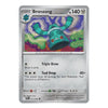 A single Pokémon trading card for Bronzong, shown flat against a plain white background. The card has a silver border, the character name Bronzong at the top, a colorful illustration of the character in the center, and game text including 'Triple Draw' and 'Tool Drop 40x'.