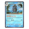 A single Pokémon trading card for Carracosta from the 2023 TCG Reunion expansion, featuring a blue and black border, a central illustration of the blue crab, and card text detailing its 'Mighty Shell' and 'Big Bite' abilities.