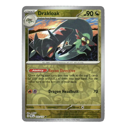 A single Pokémon trading card for Drakloak from the 2015 XY Evolutions set, shown against a plain white background.