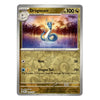 A single Pokémon trading card for Dragonair, shown straight-on against a plain white background. The card has a metallic silver border, gold-toned text and effects, and artwork of a blue-and-white dragon over a sunset landscape.