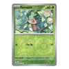 A single Pokémon trading card for Fomantis from the Basic set, featuring green artwork of the character among flowers, with a silver border and printed stats on a white background.