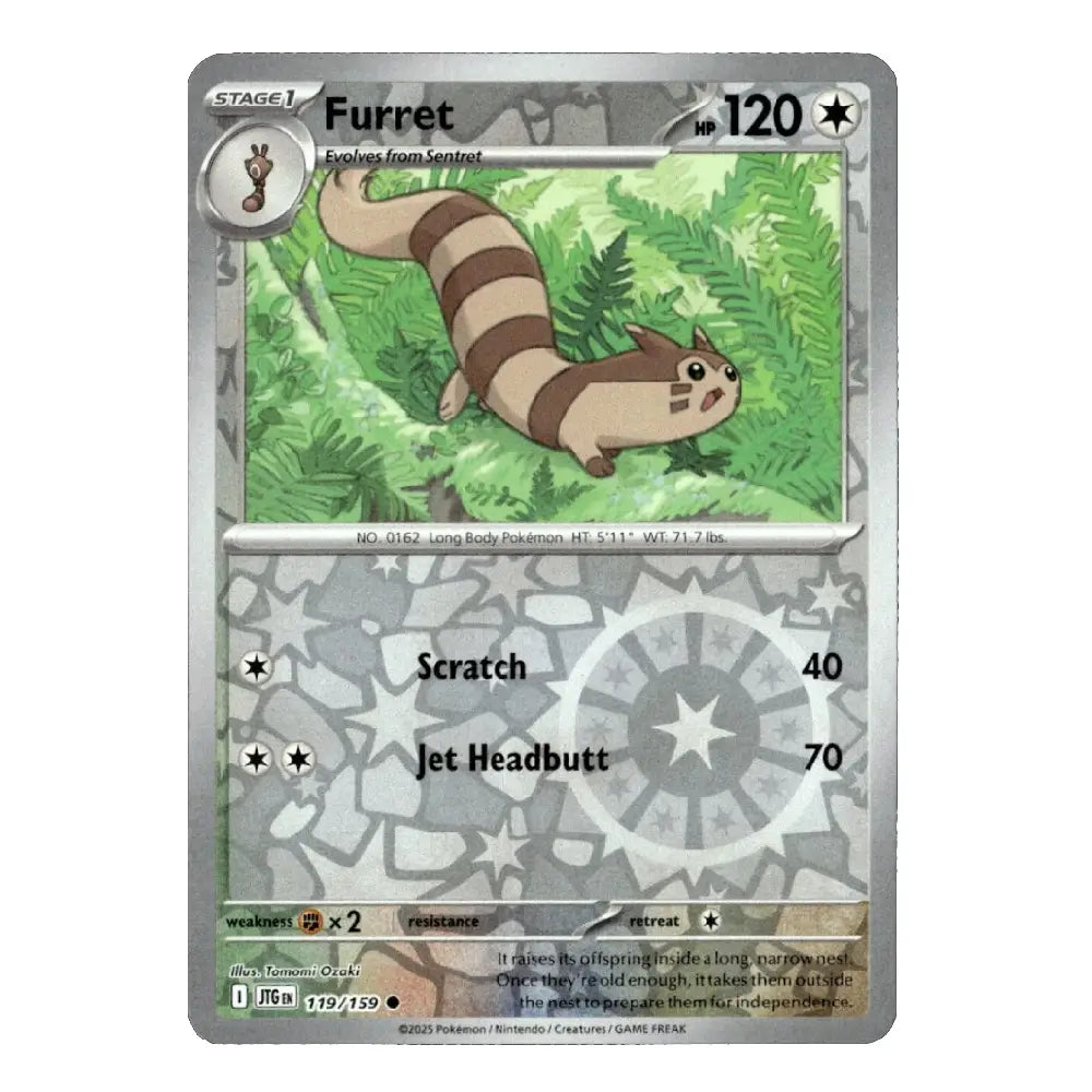 Furret Common 119/159 Journey Together English Pokémon Card