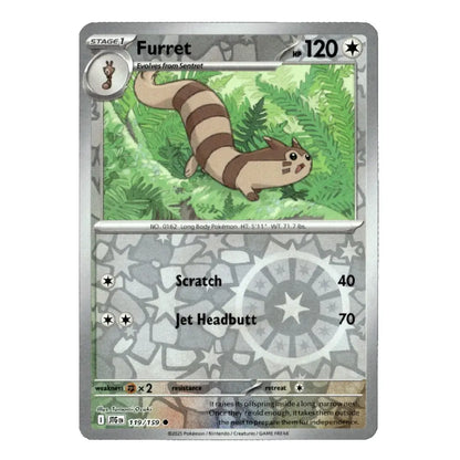 Furret Common 119/159 Journey Together English Pokémon Card