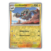 A single Pokémon trading card for Alolan Graveler, shown flat against a plain white background. The card has a silver border, a yellow-gold lower half, and artwork of a gray rock creature in a desert landscape near the top.
