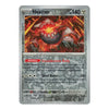 A single Pokémon trading card for Heatran from the Lava Lizard expansion, shown against a plain white background. The card features a gray border, fiery red and orange artwork of a lava creature, and black text with red and blue action text boxes.