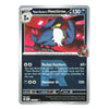 A single Pokémon trading card for Team Rocket's Honchkrow, shown against a plain white background. The card features artwork of the blue bird-like Pokémon with red lighting, and text including 'Team Rocket's Honchkrow', 'HP 130', 'Rocket Feathers', and 'Hammer In'.