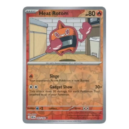 A single Pokémon trading card for Heat Rotom from the 2014 Platinum TCG expansion, featuring the orange and pink character in a kitchen scene with attack text and a silver border.