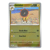 A single Pokémon trading card for Heliolisk, shown flat against a plain white background. The card has a silver border, a gold-tan lower section, and colorful artwork of a sun-like creature on a beach in the center.