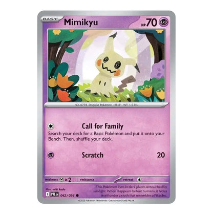 Mimikyu Common 042/094 Phantasmal Flames English Pokémon Card