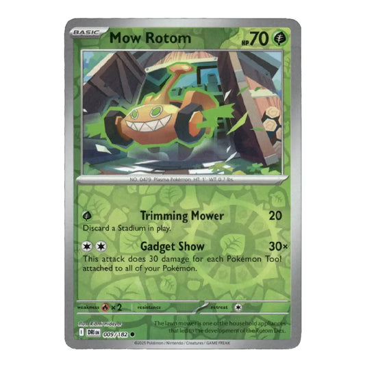 Mow Rotom Common 009/182 Destined Rivals English Pokémon Reverse Holo Near Mint