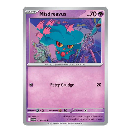 Misdreavus Common 035/094 Phantasmal Flames English Pokémon Card NM/M