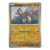 A single Pokémon trading card for Mudbray from the Basic set, shown against a plain white background. The card features a yellow and gold patterned design with artwork of a brown horse-like creature in tall grass.