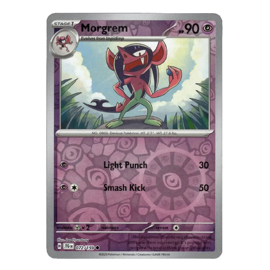 Morgrem Common 072/159 Journey Together English Pokémon Reverse Holo Near Mint