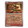 A single Pokémon trading card for Hearthflame Mask Ogerpon from the Basic set, featuring artwork of a fire-themed character with a dragon and orange-red card art, shown against a plain white background.