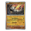 A single Pokémon trading card for Onix, shown straight-on against a plain white background. The card has a silver border, a fiery orange and yellow background, and an illustration of a gray rock creature in the center.