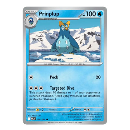 Prinplup Common 028/094 Phantasmal Flames English Pokémon Near Mint/Mint