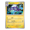 A single Pokémon trading card for Toxtricity from the Arceus Arce Mountain set, featuring a yellow card face with artwork of a purple and blue dragon and game text details.