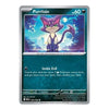 A single Pokémon trading card for Purrloin from the Basic set, shown against a plain white background. The card features artwork of a purple and cream cat-like creature in a blue nighttime city scene, with the name Purrloin at the top and card text below.