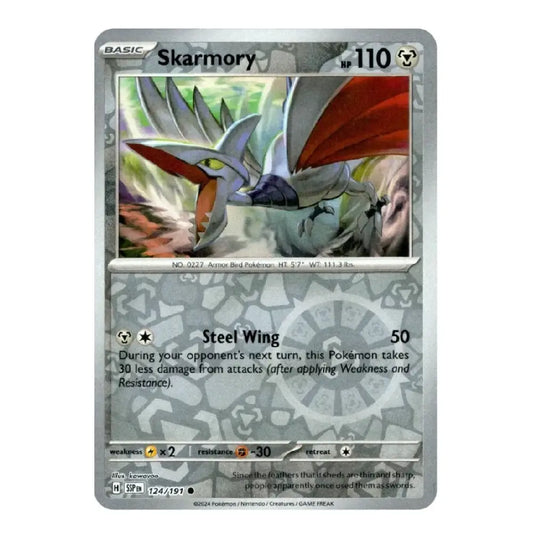 Skarmory Common 124/191 Surging Sparks English Pokémon Reverse Holo Near Mint
