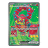 A single Pokémon trading card for Volcanion EX, shown flat against a plain white background. The card features a green and red illustration of Volcanion with the card's text and game info visible.