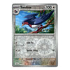 A single Pokémon trading card featuring the Swallow card from the Eevee expansion, with a gray border, bird artwork, and card text details on a white background.