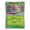 A single Pokémon trading card for Toedscool from the Basic set, shown against a plain white background. The card has a green and silver border with colorful artwork of a purple, round creature in a pond.