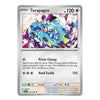 A single Pokémon trading card for Terapagos from the Silver Tempest expansion, featuring a silver border, colorful artwork of a blue-green armored creature, and printed text on a white background.
