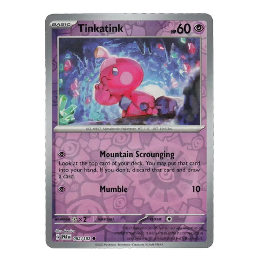 Tinkatink Common 082/182 Paradox Rift English Pokémon Reverse Holo Near Mint