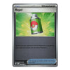 A single Pokémon trading card for the Repel item, shown against a plain white background. The card has a silver border, a green and yellow illustration of a can with a Pokéball logo, and black text including the title 'Repel' and 'TRAINER'.