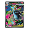 A single Pokémon trading card featuring Mew Giarard X EX, shown against a plain white background. The card has a dark gray border and displays colorful artwork of the character with blue, black, pink, and green tones.