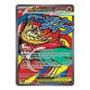 A single Pokémon trading card featuring Mega Hawlucha EX, shown flat against a plain white background. The card has a dark gray border and colorful artwork with red, yellow, blue, black, and green areas, plus visible text and game-related details.