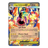 A single Pokémon trading card for Mega Elettross EX, shown flat against a plain white background. The card features colorful artwork of the electric bird, game text, and standard trading card layout with a dark border.