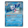 A holographic Pokémon trading card featuring Froslass, a Stage 1 Ice-type Pokémon. The card has a blue gradient background with the character's illustration, its abilities, and attack text, and is set against a plain white background.