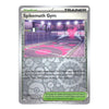 A Pokémon trading card for the Spikemuth Gym trainer card, featuring a silver border, a central illustration of a pink and gray gym interior, and card text detailing its effects.