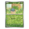 A single Pokémon trading card for Oddish, shown flat against a plain white background. The card has a green leaf-patterned design with a silver border and artwork of a blue oddish in a pot.