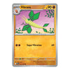A single Pokémon trading card for Vibrava from the Emeralds expansion, featuring a silver border, orange-yellow background, and artwork of a green and yellow insect on a pink-purple field.
