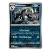 A single Pokémon trading card featuring Houndoom, a Stage 1 Dark-type Pokémon. The card has a dark blue and gray design with an illustration of the creature in the center and text for 'Call to Muster' and 'Pitch-Black Fangs'.